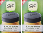 Ball Leak-Proof Plastic Lids for Glass Mason Jars, Used for Canning, Pickling, Juice, Jam, Jelly (Regular, 6 Count (Pack of 2))