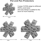 Pot and Pan Protectors 12 Pcs (10" 14" 15"), Pan Protectors for Stacking, Pots and Pans Dividers, Avoid Scratching Cookware Protectors