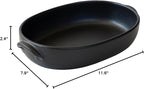 Banko Ware Au Gratin Dish, Large, Diameter Approx. 11.8 inches (30 cm), Heat Resistant, Pottery, Oven Safe, Direct Fire, Microwave and Dishwasher Safe, Black, Made in Japan