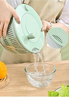 6 In 1 Salad Spinner, Large Salad Spinner with Vegetable Chopper, Multi-Use Lettuce Spinner, Fruit Washer, Wash, Spin and dry Salad Greens, Fruits & Vegetables, Kitchen Tools, Drain,5 Quart