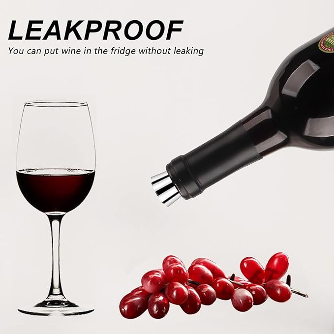 Wine Stopper, Reusable Decorative Bottle Stoppers for Kitchen, Bar, Gifts, Holiday Party, Wedding (50 Pack)