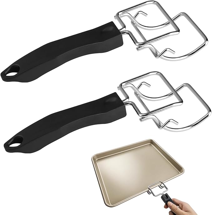 2-Pack Air Fryer Convection Toaster Oven Tray Extractor, Oven Food Scald Resistant Clip & Trays Grills Air Fryer Accessories for Air Fryer, Toaster Oven,Used to Quickly Remove