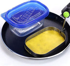 Silver Egg Rings, Stainelss Steel Egg Cooking Rings, Rectangle Crumpet Ring Mold, Pancake Mold For Frying Eggs And Omelet Specialty Cookware