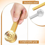 2 Pcs Tea Bag Squeezer Tongs Tea Filter Spoon Clamp Stainless Steel Teabag Strainer Dispenser for Kitchen Bar Tools