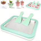 Rolled Ice Cream Maker,Instant Ice Cream Maker,Instant Gelato Pan/Roll,Food Grade SUS304 Stainless Steel Cool Plate Homemade DIY for Fun Parent-Child Activities