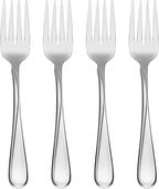 Oneida Silverware Set, Flight Everyday Flatware Salad Forks Set, Service For 4, 18/0 Stainless Steel, 6.65 x 1.04-Inch, Mirror Finish, Dishwasher Safe, Utensils Sets, Salad Fork (Silver, 4 Piece)