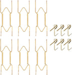 Bilillo 6 Pieces Invisible Heavy Duty Plate Holder, Stainless Steel Plate Hangers for The Wall, Plate Hangers for Display with Wall Hooks, Suitable for 6-8 inch Decorative Plattes and Arts (Gold)