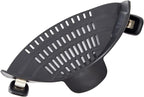 S&F Homes Silicone Clip On Strainer for Pots and Pans - Heat Resistant, Food, Noodle, Meat, Fruits, Vegetables and Pasta Strainer - Versatile Kitchen Gadget and Colander (Black)