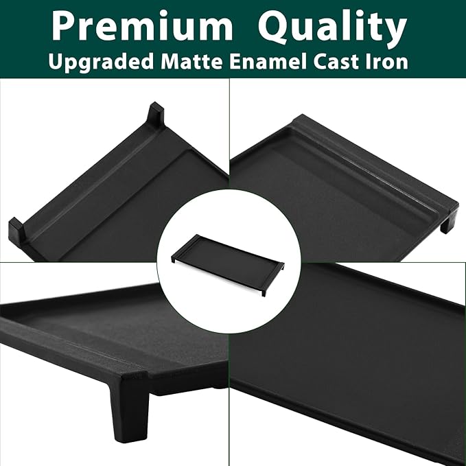 WB31X24738 WB31X49806 Griddle Replacement Parts for GE Gas Stove Top Cast Iron Appliance Griddles 19.5’’ x 9’’ Range Cooktop Griddles Pan JGBS66REKSS JGBS66REK3SS 30In Center Griddle Plate 1 Pcs