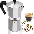 Aluminum 14 Cup 700ml Moka Pot Express Coffee Maker Stovetop Espresso Percolator Coffeemaker Italian Classic Style Brewing Greca Cafe Mocha Machine for Cafeteras Lover Camping Travel and Home Use 24oz