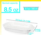 Small Au Gratin Baking Dish with Handles 7 x 4, Set of 4, 8.5 Oz Ceramic Casserole Dishes, for Oven Roasting, Au Gratin Pans Set for Individual portion, Lasagna, Pie, Gratin, Kitchen Home