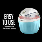 OVENTE Electric Ice Cream Maker with Easy-Lock Lid, 1QT Freezer Bowl for Healthy & Homemade Frozen Yogurt, Sorbet and Gelato, Mini Kitchen Appliance Ideal for Summer Desserts for Kids, Blue ICM110BL