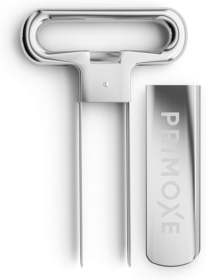 Ah So Two Prong Wine Cork Remover with Bottle Opener - Professional Stainless Steel Puller - Extractor For Opening & Vintage Collecting - for Connoisseurs & Collectors to Uncork
