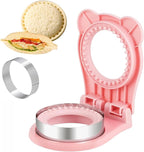 CHICHAUS Uncrustable Sandwich Maker,Sandwiches Pocket Circle Shape 3.7Inch Sandwich Cutter and Sealer,Sandwich Cutter for Kids Breakfast and lunchboxes (Pink)