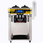 VEVOR Commercial Ice Cream Maker, 22-30L/H Yield, Countertop Soft Serve Machine with 2x6L Hopper 2L Cylinder LCD Panel Puffing Shortage Alarm, Frozen Yogurt Maker for Restaurant Snack Bar