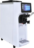 VEVOR Commercial Ice Cream Machine, 1000W Single Flavor Soft Serve Ice Cream Maker, 10.6 QT/H Yield, 4L Hopper & 1.6L Cylinder, Touch Screen, Auto Clean & Pre-Cooling, Countertop Restaurant Snack Bar