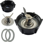 1 Set Replacement Blender Blade, Ice Crusher Base Cap Two Rubber O Ring Gasket, Compatible Accessory Kit for Oster Osterizer Blenders