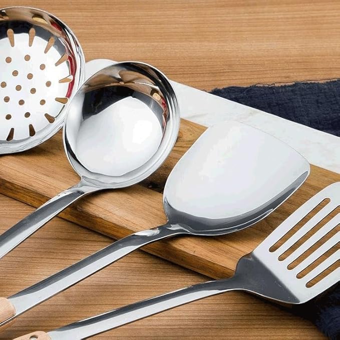 Stainless Steel Kitchen Tools Cooking Set Spatula Shovel Soup Tong Accessories Baking