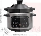 Joydeem 4 Quart Electric Stew Pot, 500W Multi-Functional Cooking Pot with Ceramic Inner, Soup, Porridge, Stew, Braise, with Auto Keep Warm & Timer DDG-A400