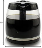 12-Cup Replacement Glass Carafe for Cuisinart Coffee Maker Models CHW-12, CHW-12P1, DCC-1100BK, DCC-1200, DCC-2650, DGB-550BK, DGB-550BK1 DGB-625BC, DGB-700BC, and SS-12 Part# DCC-1200PRC