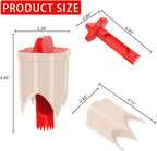 Pepper Corer, 2 in 1 Red Bell Pepper Seed Corer Remover Tool, Fruit & Vegetable Corers Quick Cave Tools for Jalapeno Cutter Deseeder, Red-S, 2 PCS