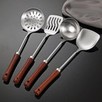 Kitchen Utensils Set，Cooking Utensils Spoons for Cooking Spatulas Stainless Steel Cooking Utensils 4 Pieces Sets Gadgets Kitchen Tools Spatulas Spoons