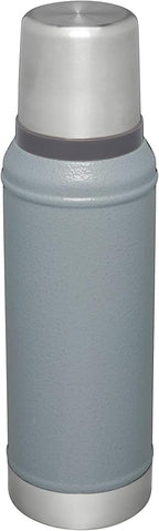Stanley Classic Legendary Vacuum Bottle 1.0 qt | Wide Mouth with Leakproof Cup Lid | Keep Drinks Hot or Cold | Packable for Travel | Insulated Stainless Steel Thermos | BPA-Free | Hammertone Silver