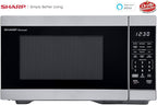 SHARP Countertop Microwave Oven Compatible with Alexa Orville Redenbacher's Certified with Removable 12.4" Carousel Turntable, 1000 Watt, 1.1 Cubic Feet, Stainless Steel