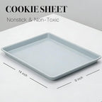 Cookie Sheets for Baking 18x13", Half Ceramic Baking Sheet, Non-Stick & Non-Toxic Ceramic Coating, 2.2mm Thick Aluminum Oven Trays for Cooking, PTFE & PFOA Free