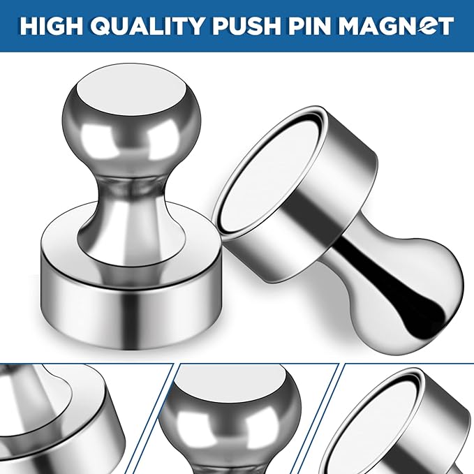 LOVIMAG Fridge Magnets 12Pcs Refrigerator Whiteboard Small Strong Magnet Classroom Kitchen Accessories Decorative Locker Set Decor Must Haves Office Calendar Refrigerador Magnetic Cute Crafts Silver