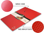 Cutting Board Mats Flexible Plastic Colored Mats with Food Icons, Fotouzy BPA-Free, Non-Porous, Anti-skid back and Dishwasher Safe, Set of 7 Rainbow - 7 Pieces