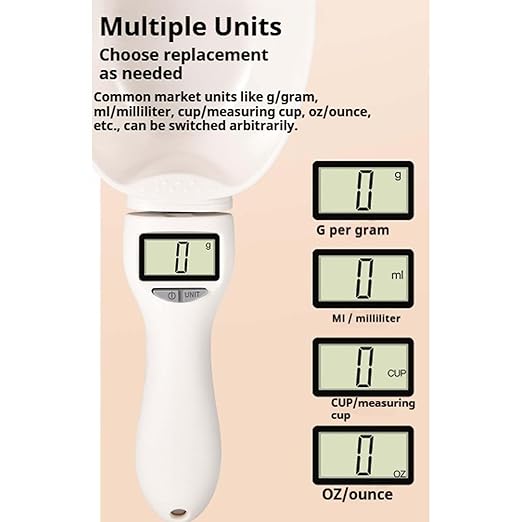 2026 New Electronic Measuring Spoon with Conversion,Digital Measuring Spoon Scale,800g / 0.1g High Precision with LCD Screen,Household Weighing Portable Tool for Pet Dog Cat Food (3SET)