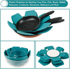 BYKITCHEN Pot Pan Protectors, Larger & Thicker Felt Pan Separators Pads, Set of 6 and 3 Different Sizes, Pot Protectors for Stacking and Protecting Your Cookware