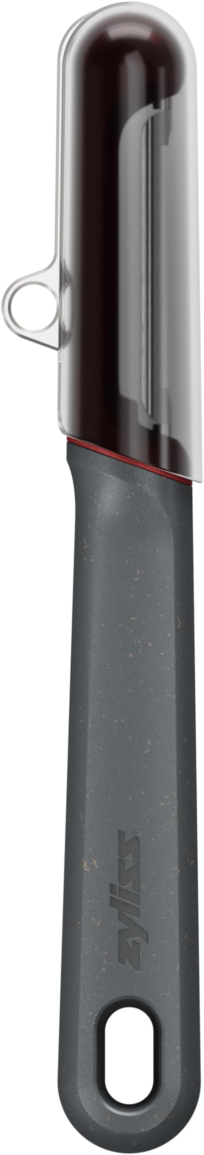 Zyliss Soft Skin Peeler – Ultra-Sharp Stainless Steel Blade for Tomatoes, Peaches & More – Ergonomic Wheatstraw Handle – Built-in Eye Cutter & Safety Cover – Dishwasher Safe – Fruit & Veggie Peeler