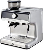 GarveeHome Espresso Machine With Grinder, 20 Bar Semi-Automatic Espresso Coffee Maker With Milk Frother Steamer Wand Cappuccino Latte Macchiato, 95 oz Water Tank, Pid Temperature Control-Silver2