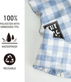 Plastic Bag Holder,Reusable And Washable Grocery Bag organizer,for Home Kitchen Travelling Camping Decor, use 1 Pack, Blue And White Checkered Pattern