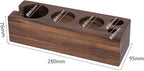 Walnut Wood Coffee Filter Holder, Espresso Tamper Mat Stand, Coffee Maker Support Base Rack, Barista Accessories(Yellow)