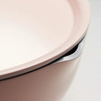 Tramontina All-in-One Plus Pan Set, 5-Quart Ceramic Non Stick Cooking Pan with Lid, Steamer Insert, Bamboo Utensil and Trivet, Pink