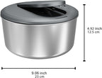 Zyliss Swift Dry Stainless Steel Salad Spinner - Fruit Cleaner & Lettuce Spinner with Push Pump - Non-Slip Bowl - Dishwasher Safe - Small