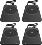 SEALON SLM03 Electric Coffee Mug Warmer (Black, 4 Pack) - 3-Temperature Desk Cup Warmer with Auto Shut-Off (4 Hours) for Heating Coffee, Tea, Milk & Beverages