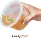 DuraHome Deli Containers with Lids for Food Storage Leakproof - 60 Sets BPA-Free Plastic Microwaveable Clear Food Storage Container Premium Quality, Freezer & Dishwasher Safe (16 oz & 32 oz - Bulk)