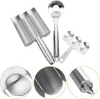 1set Stainless Steel Meatball Maker Tool Set Triple Meat Baller Spatula for Easy Meatball Making Lightweight Convenient Kitchen Gadget for Quick Cooking