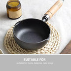 Cast Iron Small Oil Pan with Pour Spout Mini Butter Melting Pot for Stir-Frying Eggs Vegetables and Heating Oil 11.81 Inch Kitchen Cookware