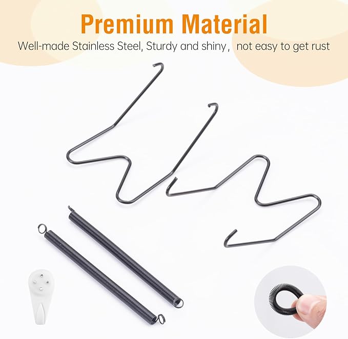 Bilillo 12 Pieces Plate Wall Hangers for Display - 4/6/8 Inch Invisible Plates Hanger, Stainless Steel Plate Holders with 12 Pieces Wall Hooks for 4 to 10.5 Inch Decorative Plates and Arts (Black)
