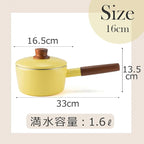 Fuji Hollow Saucepan, 6.3 inches (16 cm), Zenith Blue, IH Compatible, Natural Series NA-16S.ZB