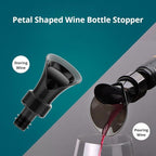 2-Pack Wine Aerator Pourer Spout With 2 Pack Wine Foil Cutter Tool, 2-in-1 Aerator Wine Pourer Wine Stopper, No Drip and No Spill Aerator for Wine Lovers, Gift Box Included - Black