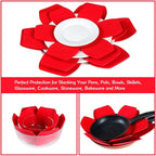 BYKITCHEN Larger & Thicker Pan Protectors, Set of 12 and 3 Different Sizes, Felt Pot Pan Separators, Pot Dividers Savers for Stacking and Protecting Your Cookware