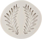 Tropical Leaf Silicone Mold Fern Leaves Fondant Molds For Cake Decoration Cupcake Topper Chocolate Candy Resin Polymer Clay Set of 4