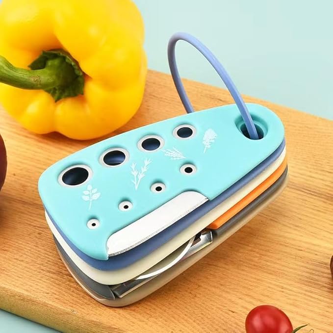 6-Piece Kitchen Gadget Set, Multi-Function Tools with Grater, Peeler, Pizza Cutter, Herb Stripper, Bottle Opener