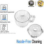 3-Quart Clear Cutter Bowl (112203) and Polycarbonate Lid (106458S), Compatible with Robot Coupe R2 Series Food Processors